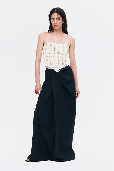 Haut d’aspect crochet avec bretelles fines