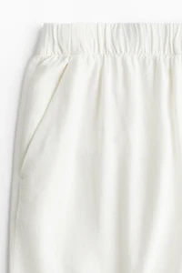 Wide-Leg Linen-Blend Pants