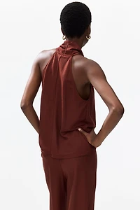 Shawl-Collar Wrap Top