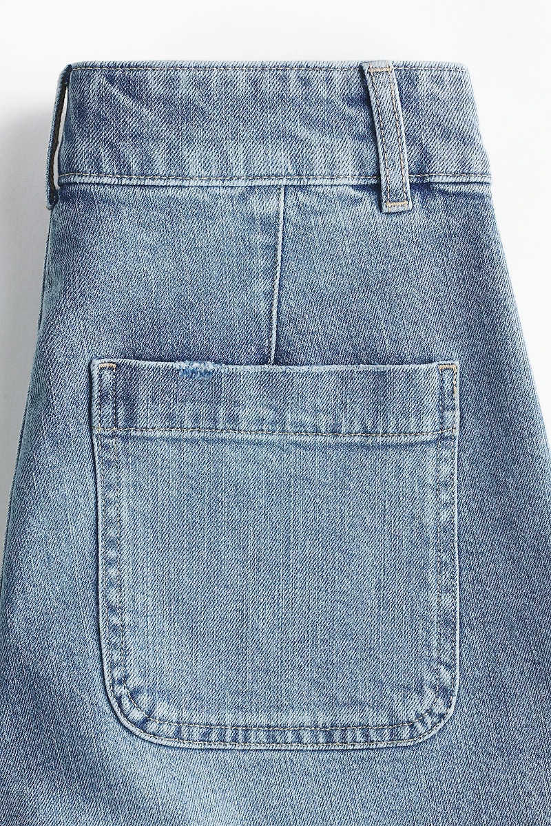 High-Waist Denim Shorts