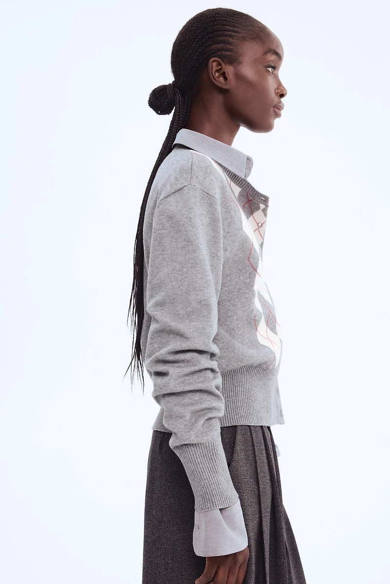 Gilet en tricot jacquard