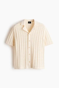 Relaxed-Fit Pointelle-Knit Resort Shirt