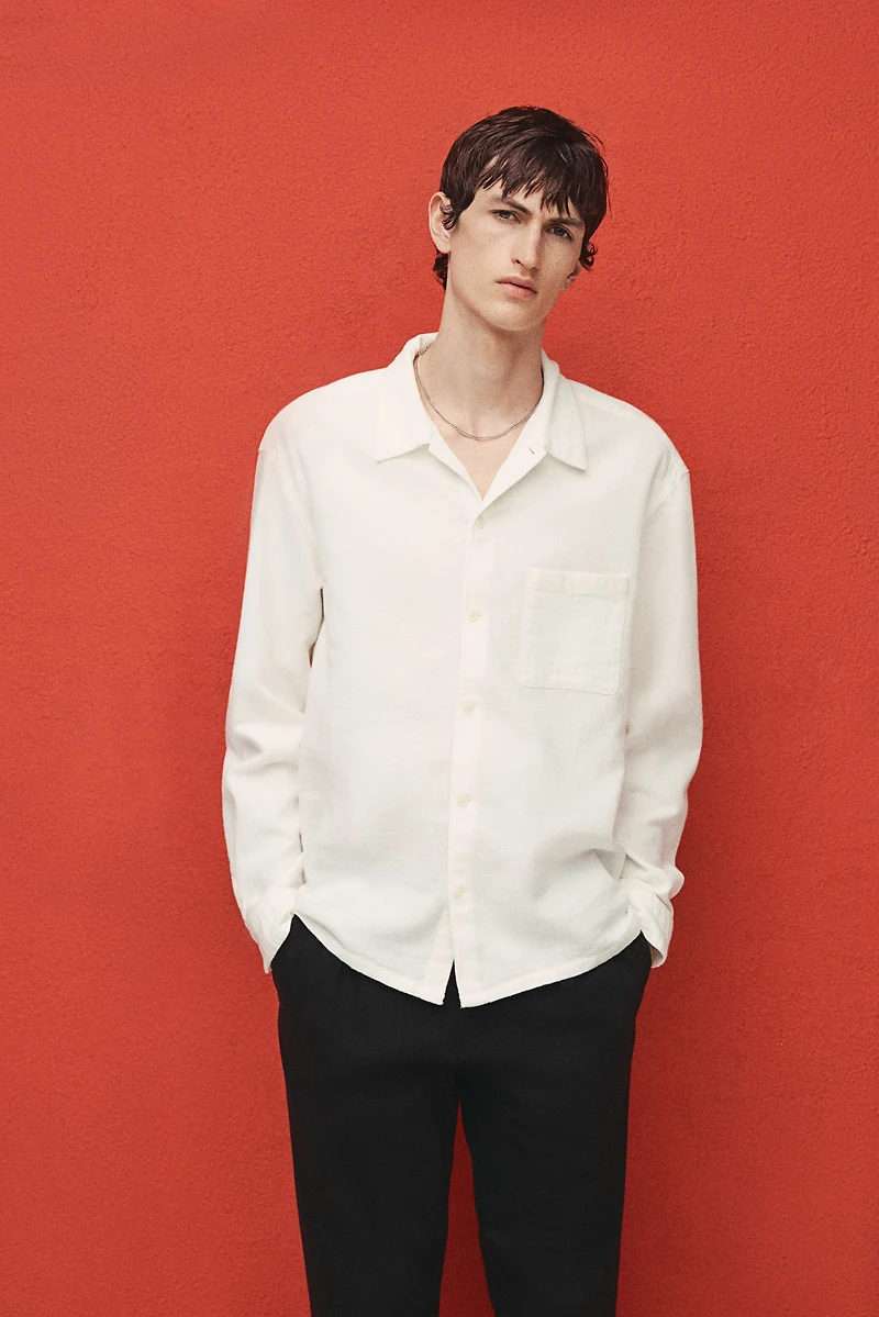 Chemise texturée classique