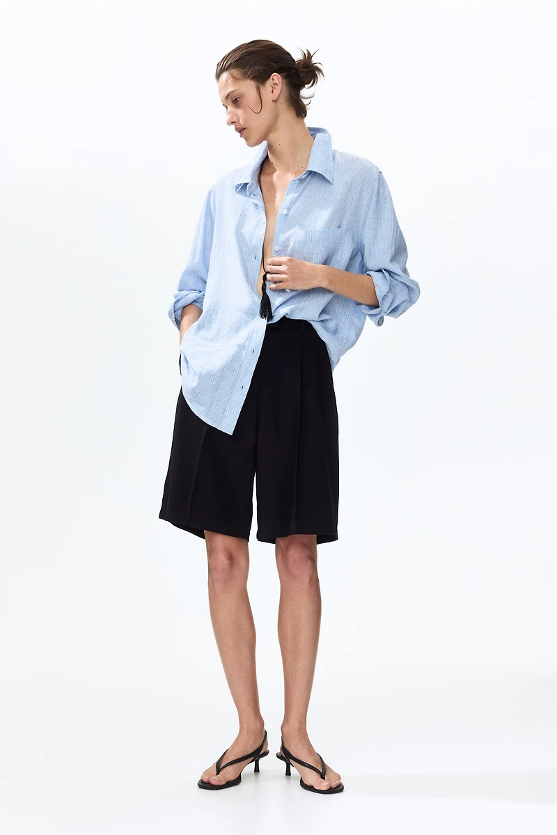 Chemise en lin mélangé