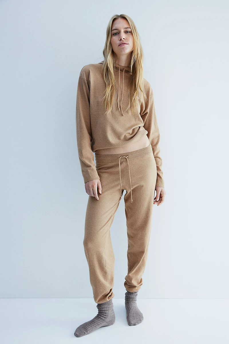 Pantalon de jogging en fin tricot
