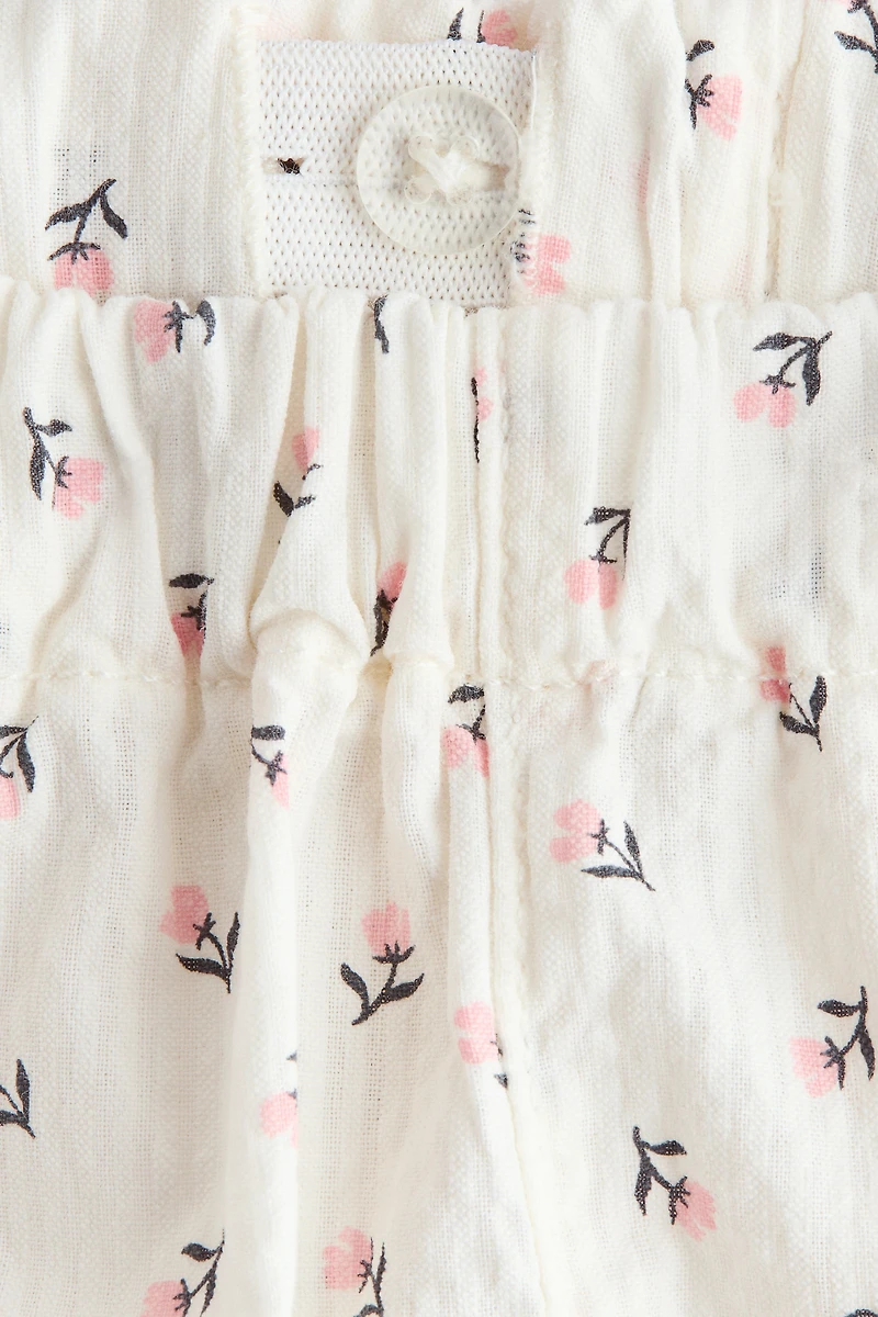 Pantalon volanté en coton
