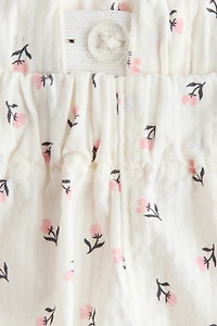 Pantalon volanté en coton