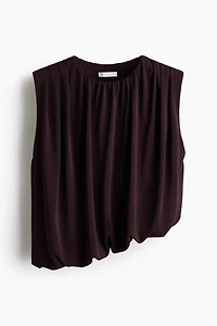 Draped Bubble-Hem Top