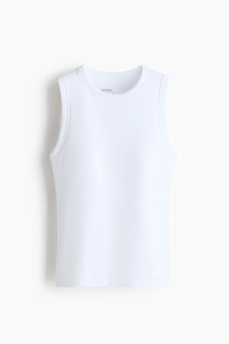 Camisole côtelée moulante rafraîchissante