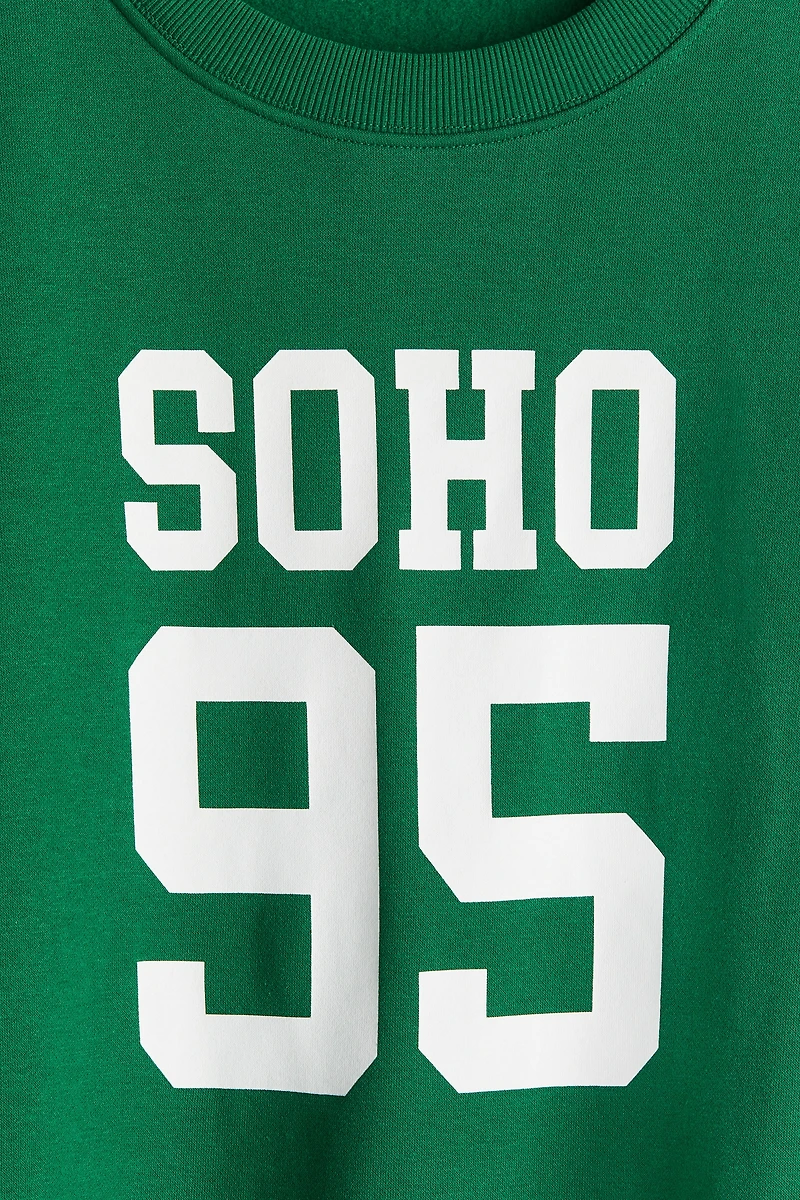 Sweatshirt with Text Motif