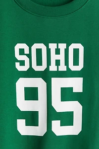 Sweatshirt with Text Motif