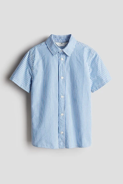 Short-Sleeved Cotton Shirt