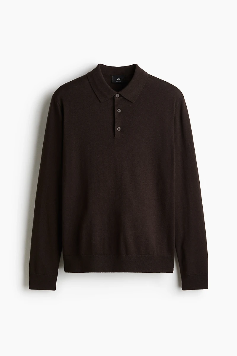 Regular-Fit Merino Wool Polo Shirt