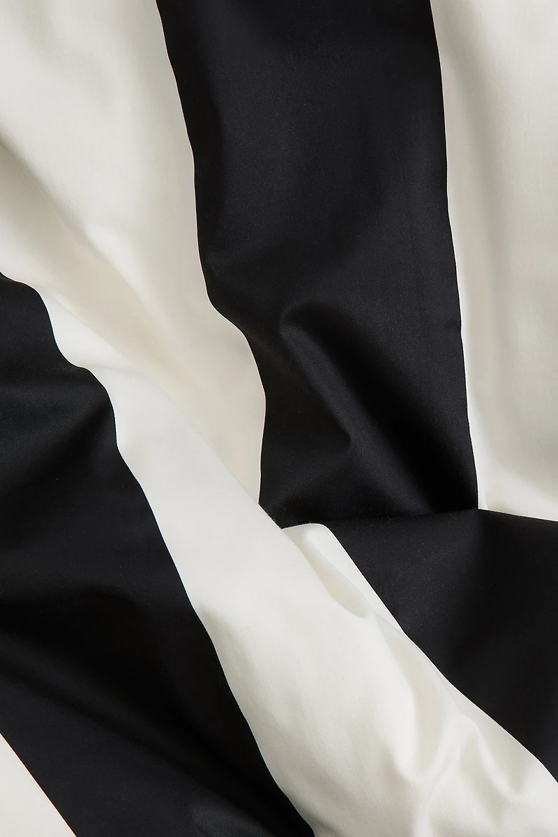 Housse de couette lit double en satinette coton