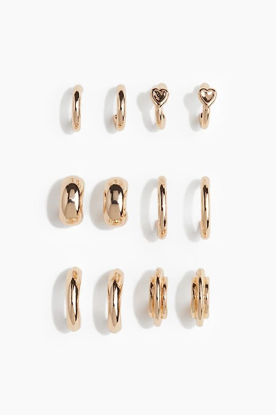 6 Pairs Hoop Earrings