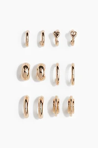 6 Pairs Hoop Earrings