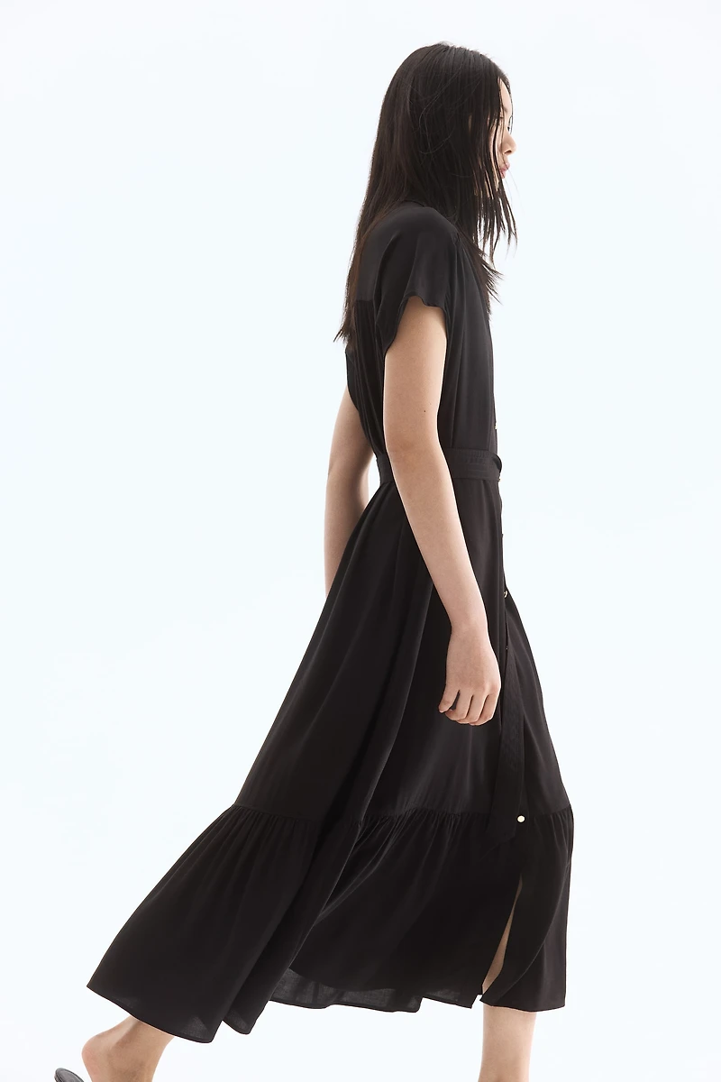 Tie-Belt Shirt Dress