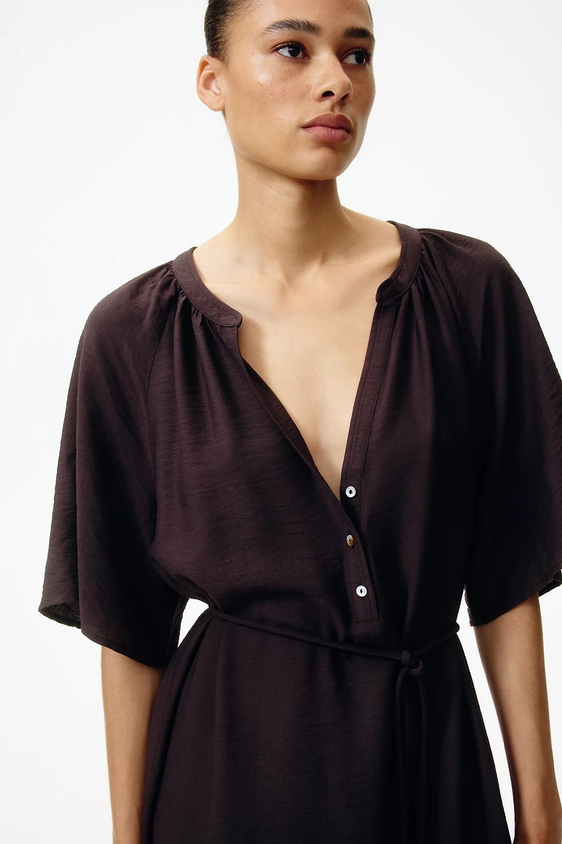 Tie-Detail Tunic Dress