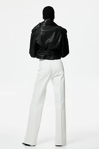 Belted Bootcut Pants