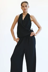 Textured Drawstring Pants