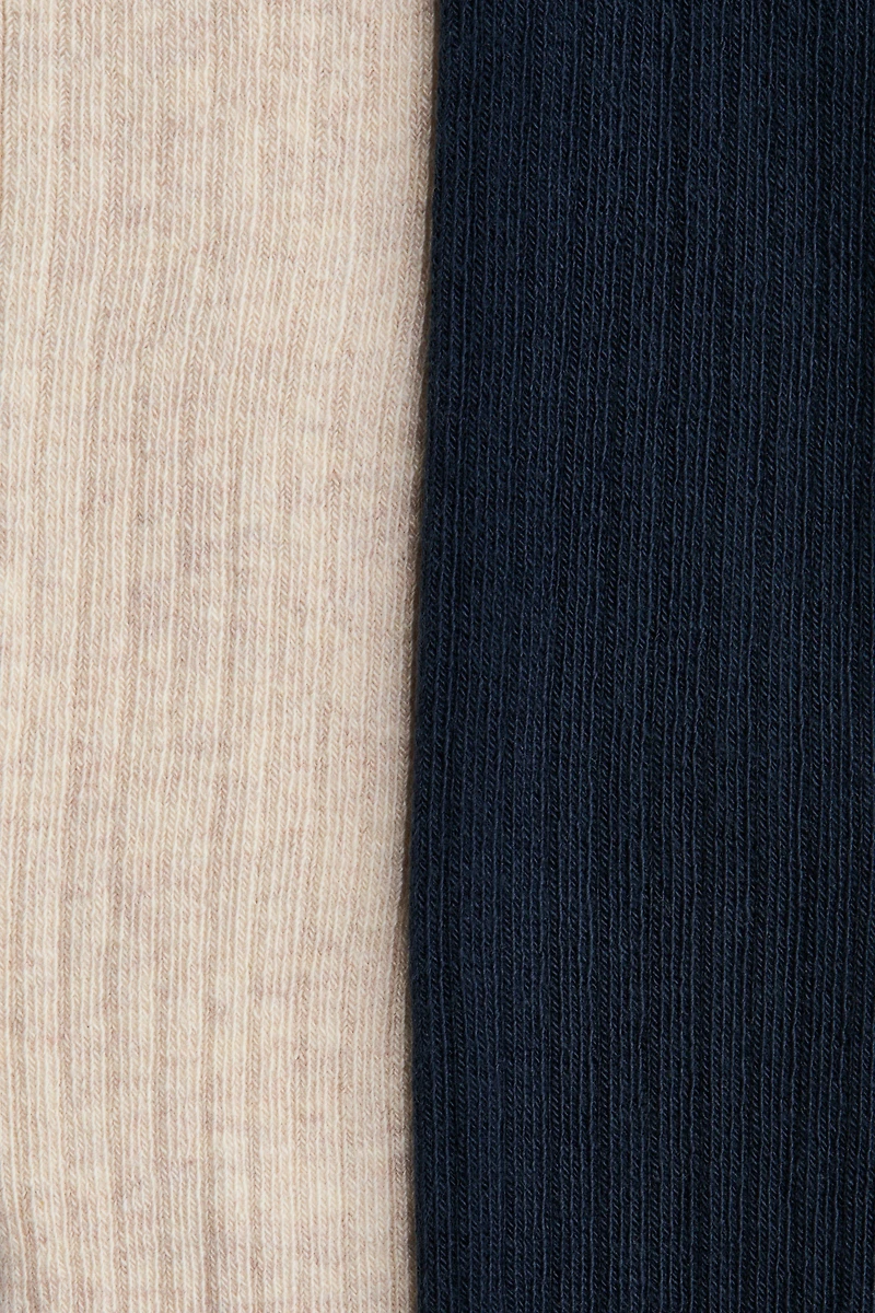 Lot de 2 collants en tricot côtelé