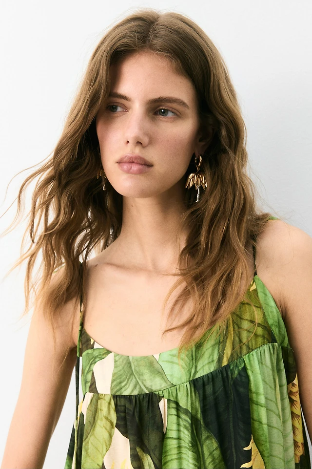 h&m a line tie strap dress Ties Dress, Light Linen, Hay