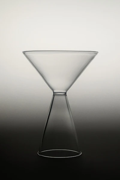Lot de 2 verres à cocktail soufflés à la bouche