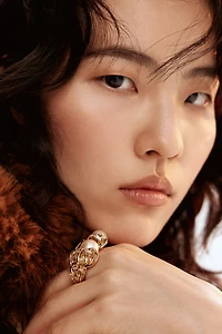 Bague avec perle fantaisie