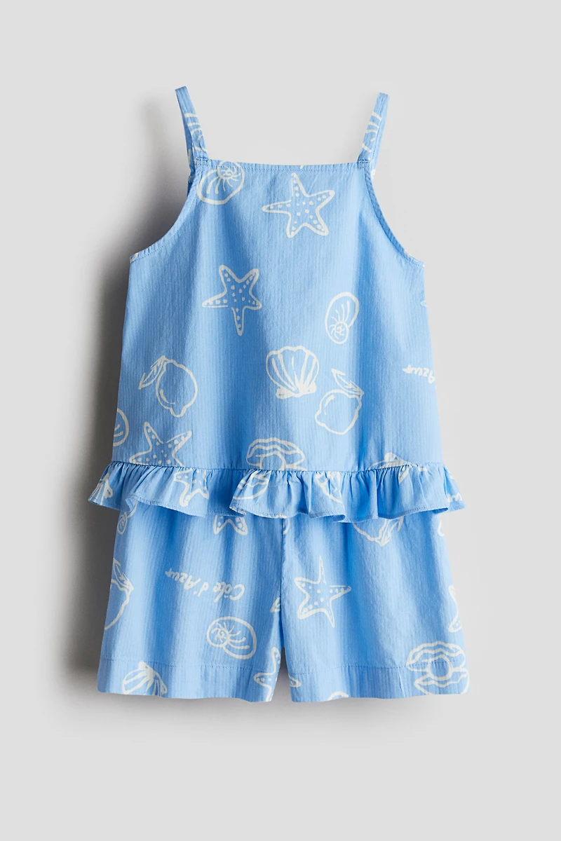Ensemble 2 pièces en coton avec haut et short