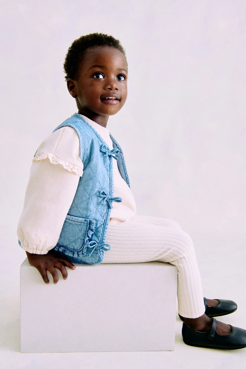 Quilted Denim Vest