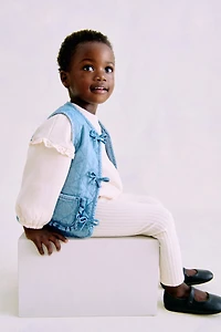 Quilted Denim Vest