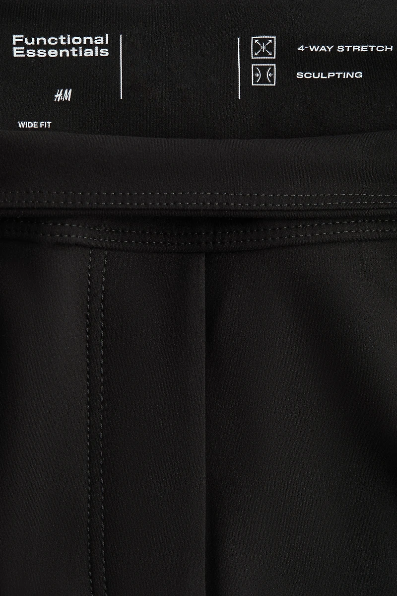 Four-Way Stretch Wide-Cut Pants