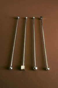 4-Pack Stainless Steel Drink Stirrers