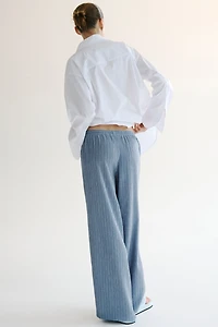 Pantalon froissé avec cordon de serrage