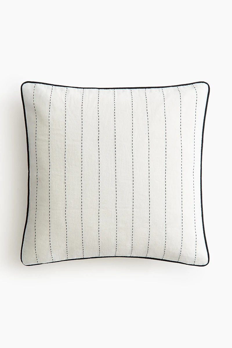 Linen-Blend Cushion Cover
