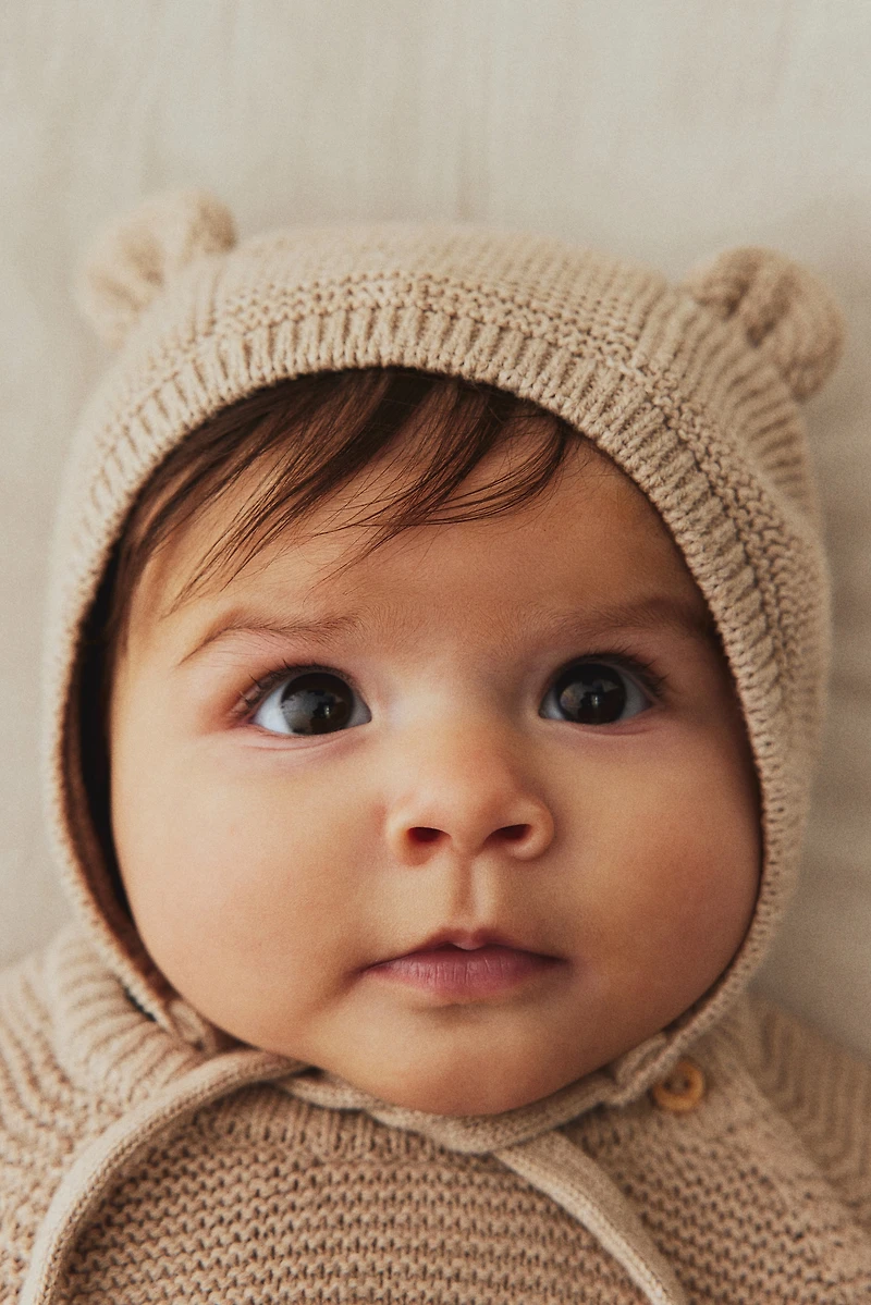 Bonnet béguin en tricot de coton