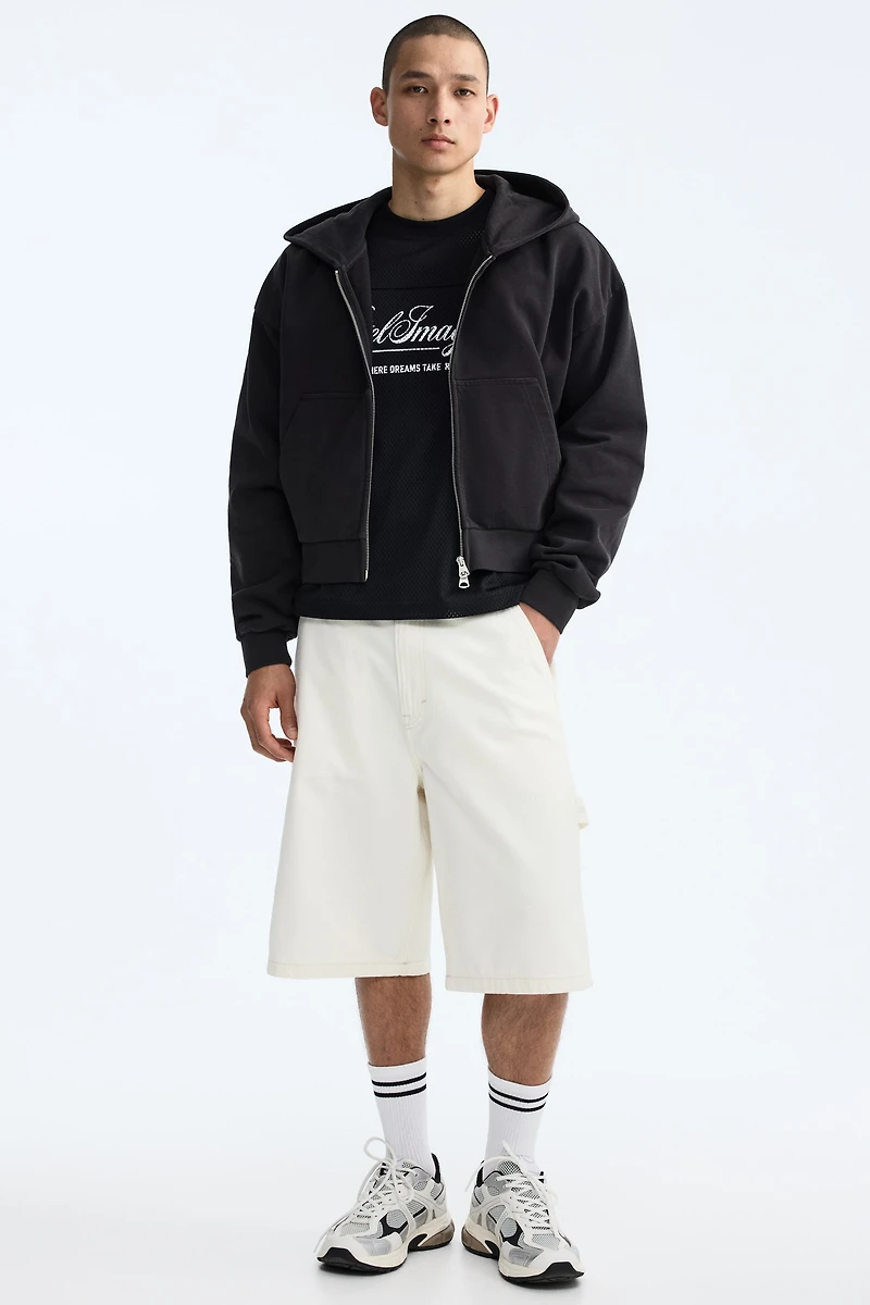 Oversized Printed Mesh T-Shirt