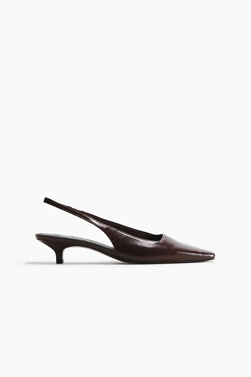 Escarpins à bride arrière petit talon