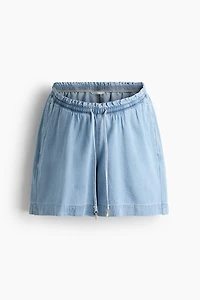 MAMA Denim Drawstring Shorts