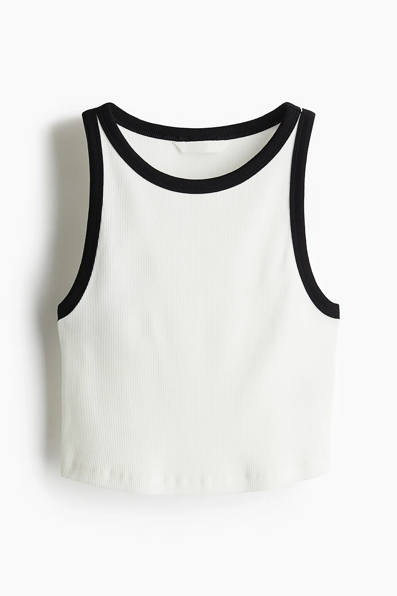 Cropped Ribbed Tank Top