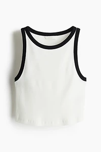 Cropped Ribbed Tank Top
