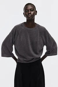 Fine-Knit Glittery Top