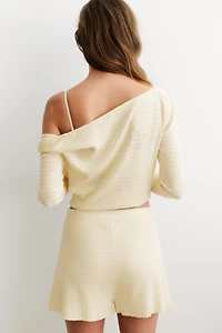 Pointelle-Knit Shorts
