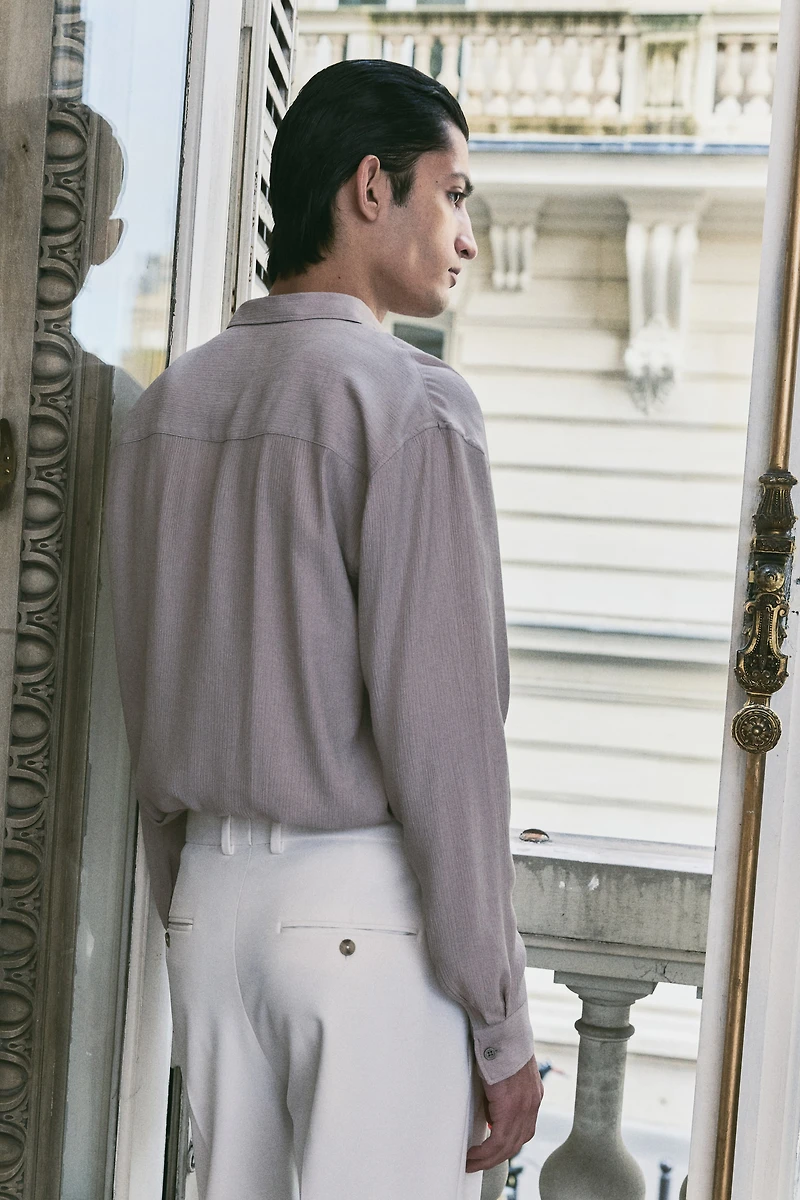 Regular-Fit Crinkled Shirt