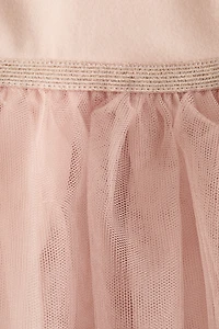 Robe en jersey avec jupe tulle