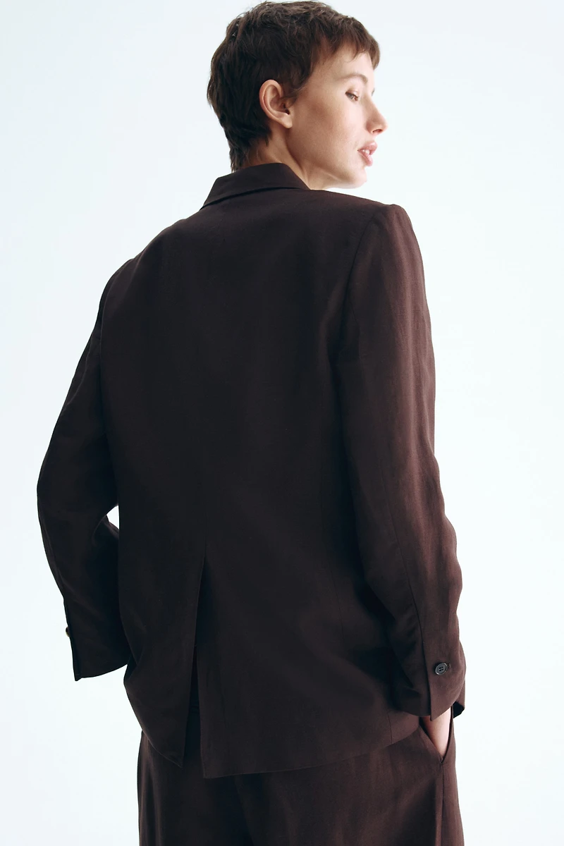 Linen-Blend Blazer