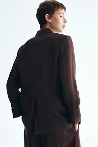 Linen-Blend Blazer
