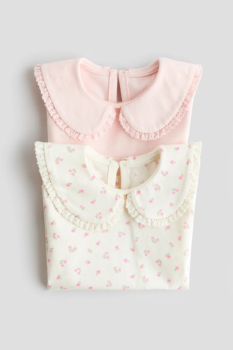 2-Pack Cotton Tops with Collar