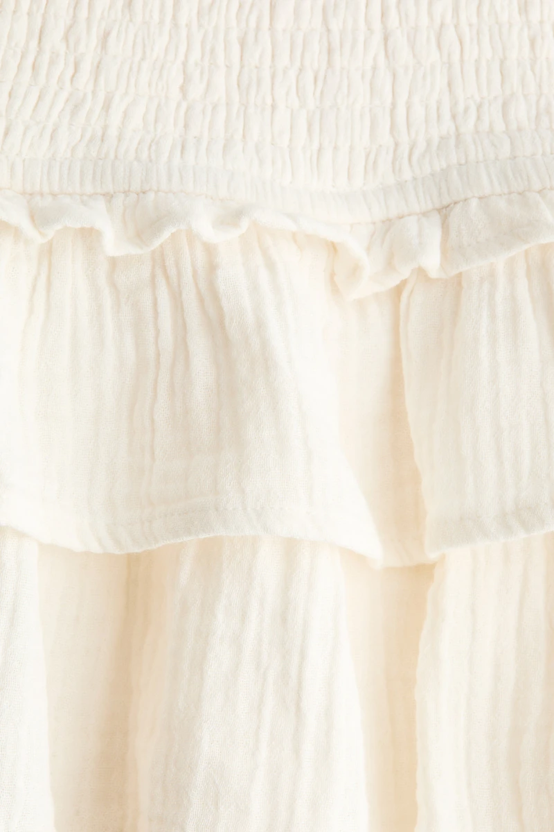 Tiered Viscose Mini Skirt