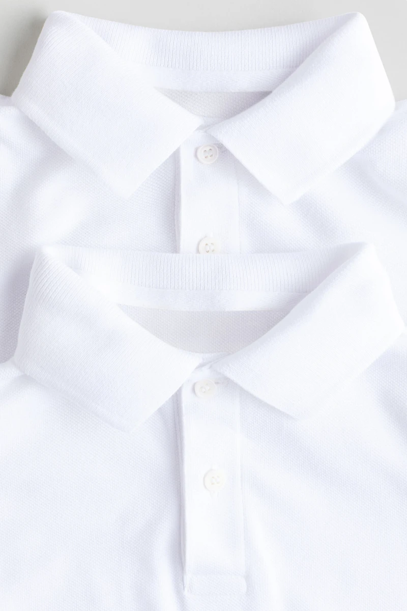 2-pack Long-sleeved Polo Shirts